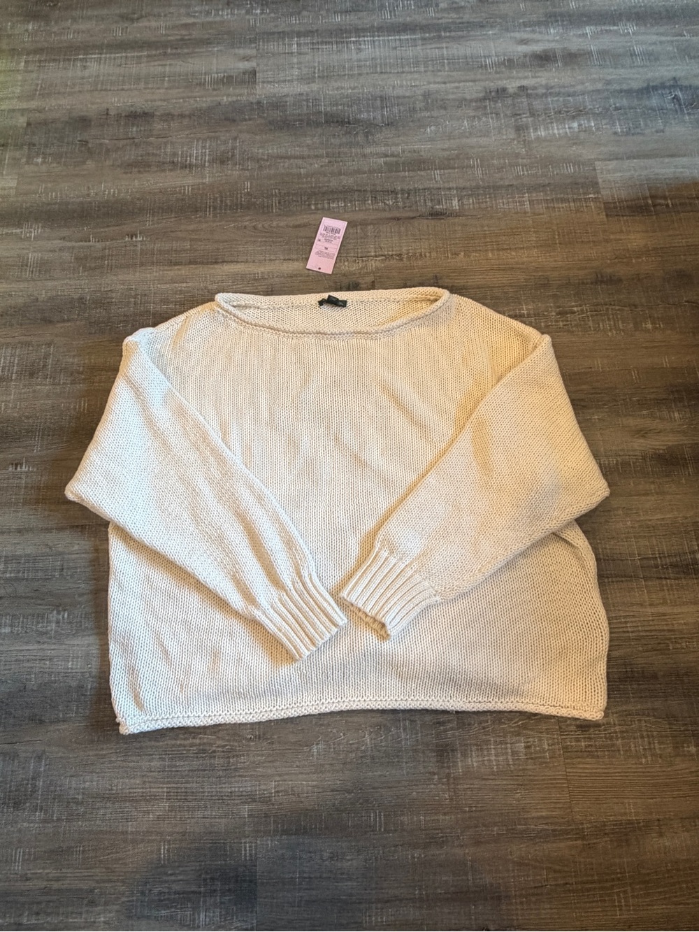 wild fable Cream Scoop-Neck Lightweight Knit Sweater